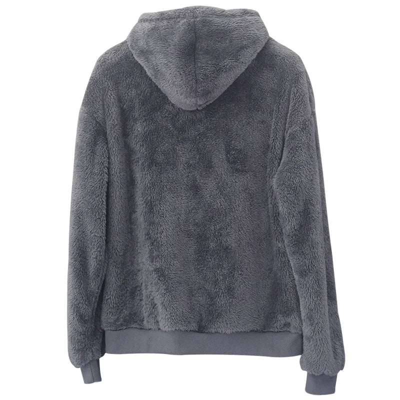 Velvet Hooded Sweater Men's Plush Sweatshirt