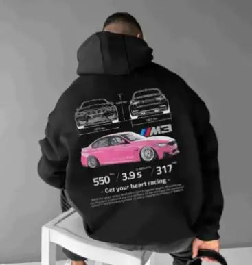 Men's Fashion Car Printed Hoodie