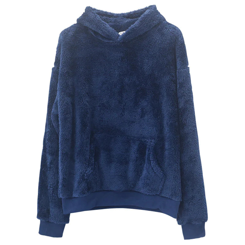 Velvet Hooded Sweater Men's Plush Sweatshirt